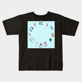 Clock with Numbers, watercolor Kids T-Shirt